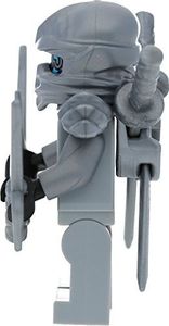 LEGO Minifigurka Ninjago: Tytanowy Zane (szary / srebrny ninja) z mieczami - rywalizacja żywiołów 6