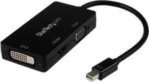 Adapter AV StarTech DisplayPort Mini - HDMI - D-Sub (VGA) - DVI-D czarny (MDP2VGDVHD) 1