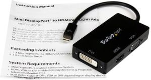 Adapter AV StarTech DisplayPort Mini - HDMI - D-Sub (VGA) - DVI-D czarny (MDP2VGDVHD) 5