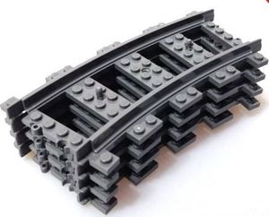 LEGO LEGO City - 4 zakrzywione tory kolejowe 1