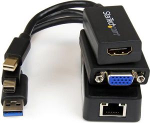 Adapter AV StarTech DisplayPort Mini - HDMI DisplayPort Mini - D-Sub (VGA) czarny (MSTP3MDPUGBK) 2