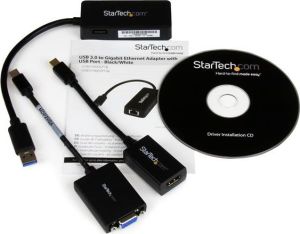 Adapter AV StarTech DisplayPort Mini - HDMI DisplayPort Mini - D-Sub (VGA) czarny (MSTP3MDPUGBK) 3