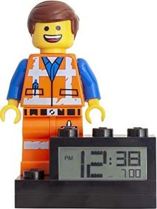 LEGO Budzik Lego Movie 2 Emmet, cyfrowy wyświetlacz LCD z podświetleniem, alarmem i funkcją drzemki, ok. 24 cm 1