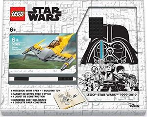 LEGO LEGO Star Wars Naboo Starfighter zestaw kreatywny z dziennikiem z certyfikatem FSC, zabawką konstrukcyjną Naboo Starfighter i czarnym długopisem żelowym 1