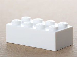 LEGO LEGO 100x białe podstawowe klocki 2x4 (3001) 1