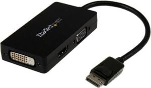 Adapter AV StarTech DisplayPort - HDMI - D-Sub (VGA) - DVI-D czarny (DP2VGDVHD) 1