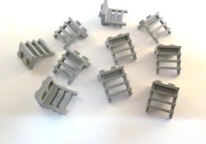 LEGO LEGO 10 sztuk Drabinki kolejowe w nowym jasnoszarym kolorze. 1
