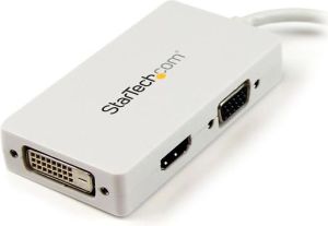Adapter AV StarTech DisplayPort Mini - HDMI - D-Sub (VGA) - DVI biały (MDP2VGDVHDW) 2