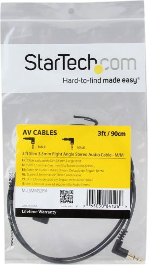 Kabel StarTech Jack 3.5mm - Jack 3.5mm 0.9m czarny (MU3MMS2RA) 2