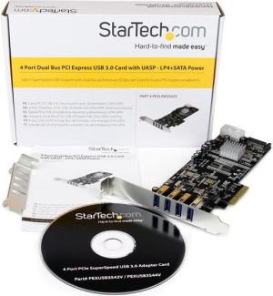 Kontroler StarTech PCIe 2.0 x4 - 4x USB 3.0 (PEXUSB3S44V) 3