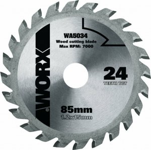 Worx tarcza 85 mm, 24 zęby, węglik, worxsaw 1