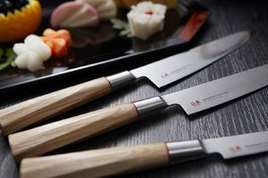 Suncraft Zestaw noży Suncraft Senzo Twisted Octagon z blokiem: [TO-SET] uniwersalny 7