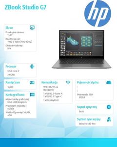 Laptop HP ZBook Studio G7 (1J3W0EA) 4