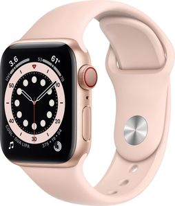 Smartwatch Apple Watch 6 GPS + Cellular 40mm Gold Alu Rose Sport Różowy  (M06N3WB/A) 1