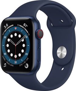 Smartwatch Apple Watch Series 6 GPS + Cellular 44mm Blue Alu Navy Sport Granatowy  (M09A3WB/A) 1