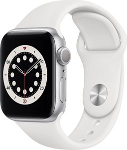 Smartwatch Apple Watch Series 6 GPS 40mm Silver Alu White Sport Biały  (MG283WB/A) 1