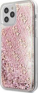 Guess Etui Guess Liquid Glitter 4G HardCase do iPhone 12 Mini różowe 1