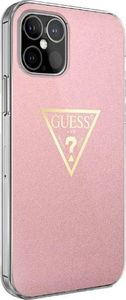 Guess Etui Guess Metallic Collection HardCase do iPhone 12 Mini różowe 1
