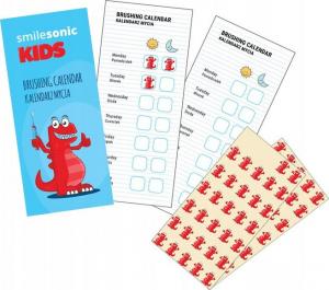 Szczoteczka Smilesonic Dino Czerwono-niebieska 3