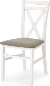 Selsey Krzesło Milares białe z beżowym tapicerowaniem 1