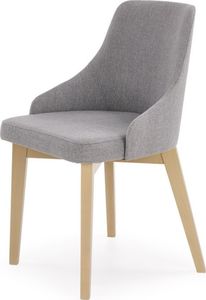 Selsey Krzesło tapicerowane Berlas szare - dąb sonoma 1