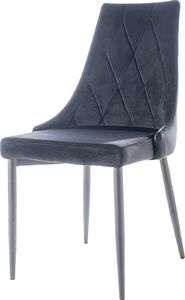 Selsey Krzesło tapicerowane Cornido czarny 1