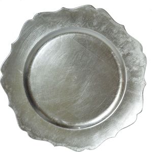 Selsey Podtalerz srebrny z pofalowanym brzegiem 33 cm 1
