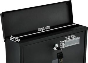 Malatec Skrzynka na listy - czarna uniwersalny 12