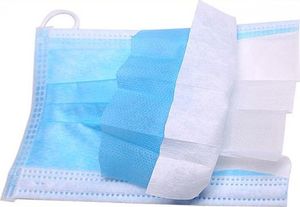 Zestaw 50x jednorazowa 3 warstwowa maska maseczka maseczki maski ochronna na twarz uniwersalny (59946-uniw) - 59946-uniw 5