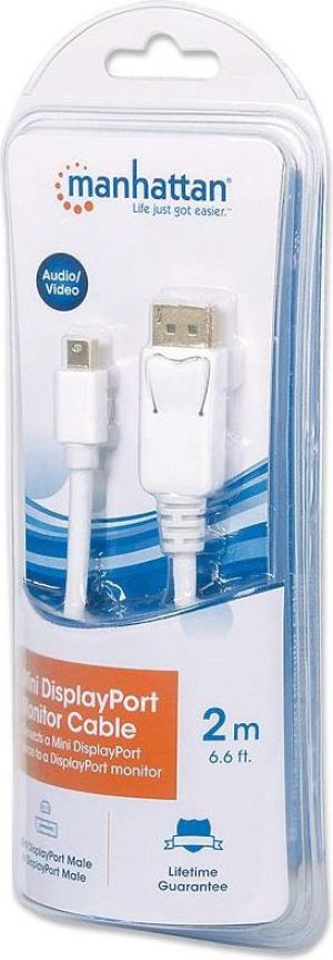 Kabel Manhattan DisplayPort Mini - DisplayPort 2m biały (393812) 2