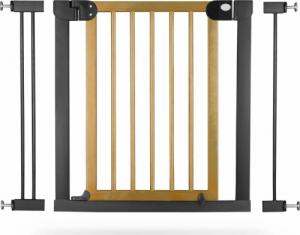 Ricokids Barierka bramka zabezpieczająca: metal + drewno, czarna 2