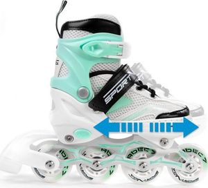 Rolki SportVida SV-LG0045 z wymienną płozą regulowane białe r. 39-42 3