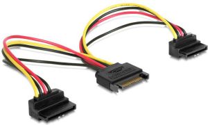 Delock SATA 15-pin - SATA 15-pin x2, 0.15m, Wielokolorowy (60128) 1