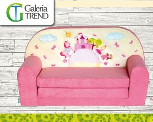 Galeriatrend Sofka Dziecięca Mini Kanapa Łóżko Różowy Zamek 2