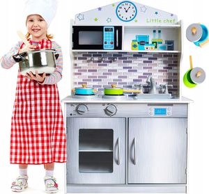 VimToys Duża drewniana kuchnia dla dzieci + akcesoria kuchenne 1