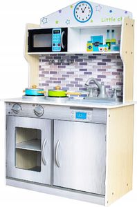 VimToys Duża drewniana kuchnia dla dzieci + akcesoria kuchenne 3