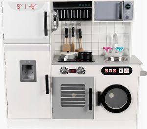 VimToys Ogromna drewniana kuchnia dla dzieci + akcesoria + dźwięki + led 11