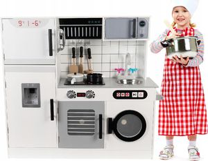 VimToys Ogromna drewniana kuchnia dla dzieci + akcesoria + dźwięki + led 4