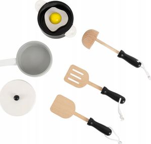 VimToys Ogromna drewniana kuchnia dla dzieci + akcesoria + dźwięki + led 6