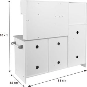 VimToys Ogromna drewniana kuchnia dla dzieci + akcesoria + dźwięki + led 7