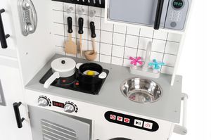 VimToys Ogromna drewniana kuchnia dla dzieci + akcesoria + dźwięki + led 8
