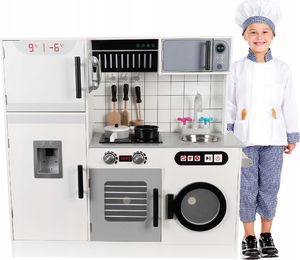 VimToys Ogromna drewniana kuchnia dla dzieci + akcesoria + dźwięki + led 10