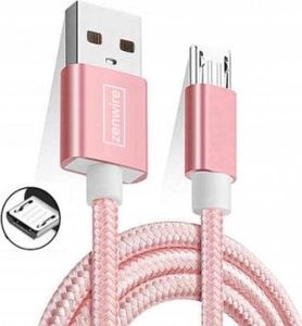 Kabel USB Zenwire USB-A - microUSB 1.5 m Różowy (102284246) 1