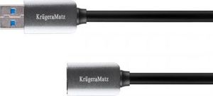 Kabel USB Kruger&Matz USB-A - USB-A 1 m Czarny (KM0336) 1