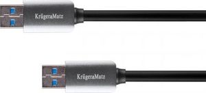 Kabel USB Kruger&Matz USB-A - USB-A 1 m Czarny (KM0337) 1