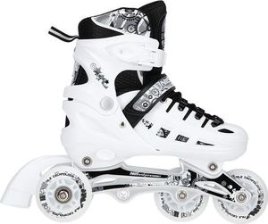 Rolki Nils Extreme NH10905 z wymienną płozą regulowane białe r. 39-42 3