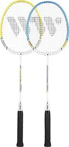 WISH ALUMTEC 327K ZESTAW RAKIET DO BADMINTONA NIEBIESKI+ŹÓŁTY + LOTKI 3 SZT WISH 2