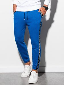 Ombre Spodnie męskie dresowe P899 - niebieskie XL 1