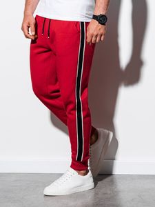 Ombre Spodnie męskie dresowe P898 - czerwone L 1