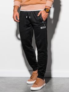 Ombre Spodnie męskie dresowe P902 - czarne  XL 1